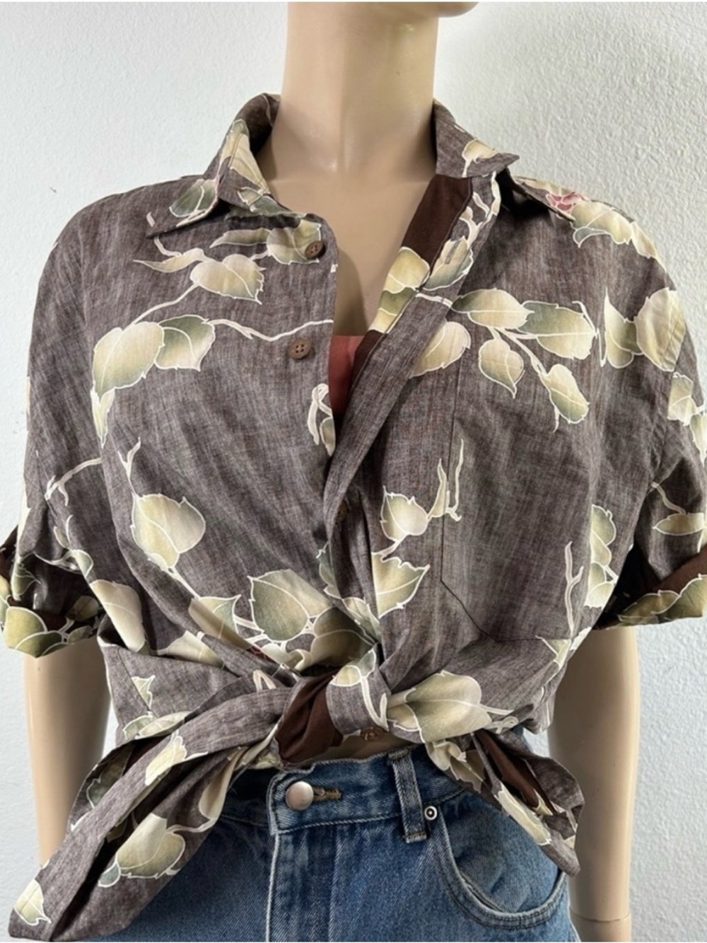Cooke Street Honolulu Hawaiian brown Brown Floral Button-Up Shirt